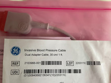 GE Blood Pressure Cable Dual Adapter 2103966-001 30 cm/1 ft 