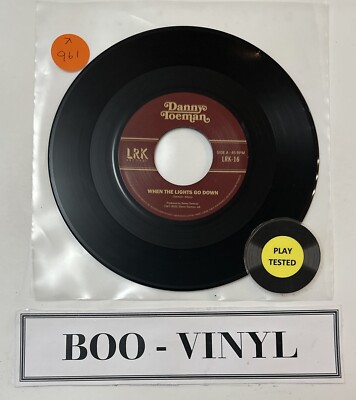 Danny Toeman - When The Lights Go Down 7  Modern Soul Funk Blues Vinyl NM