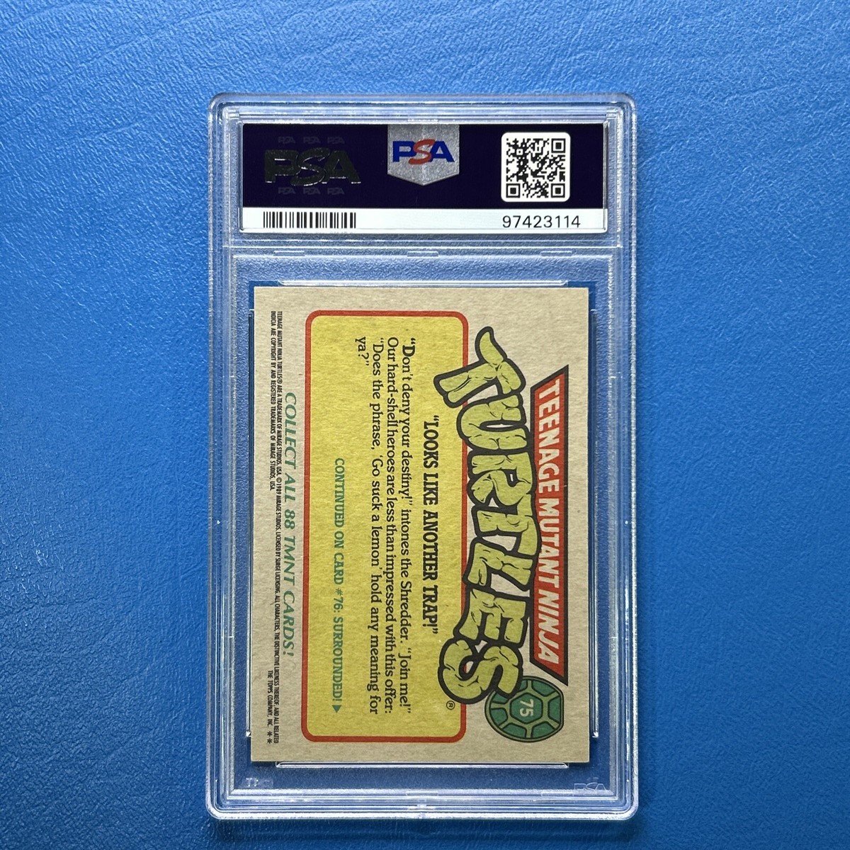PSA 8 1989 Topps Teenage Mutant Ninja Turtles #75 Vintage