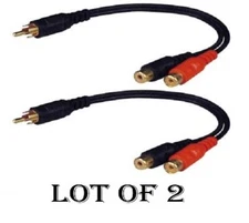 Vaiyer VACRY6 Phono Audio Interconnect Y Splitter Adapter 1 Male 2 Female 2 Pack