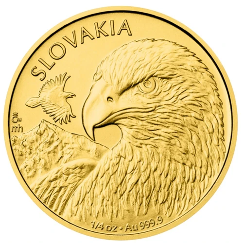 Slovakia Eagle 2025 $10 1/4 oz Gold Bullion Coin in Capsule Niue  Czech Mint