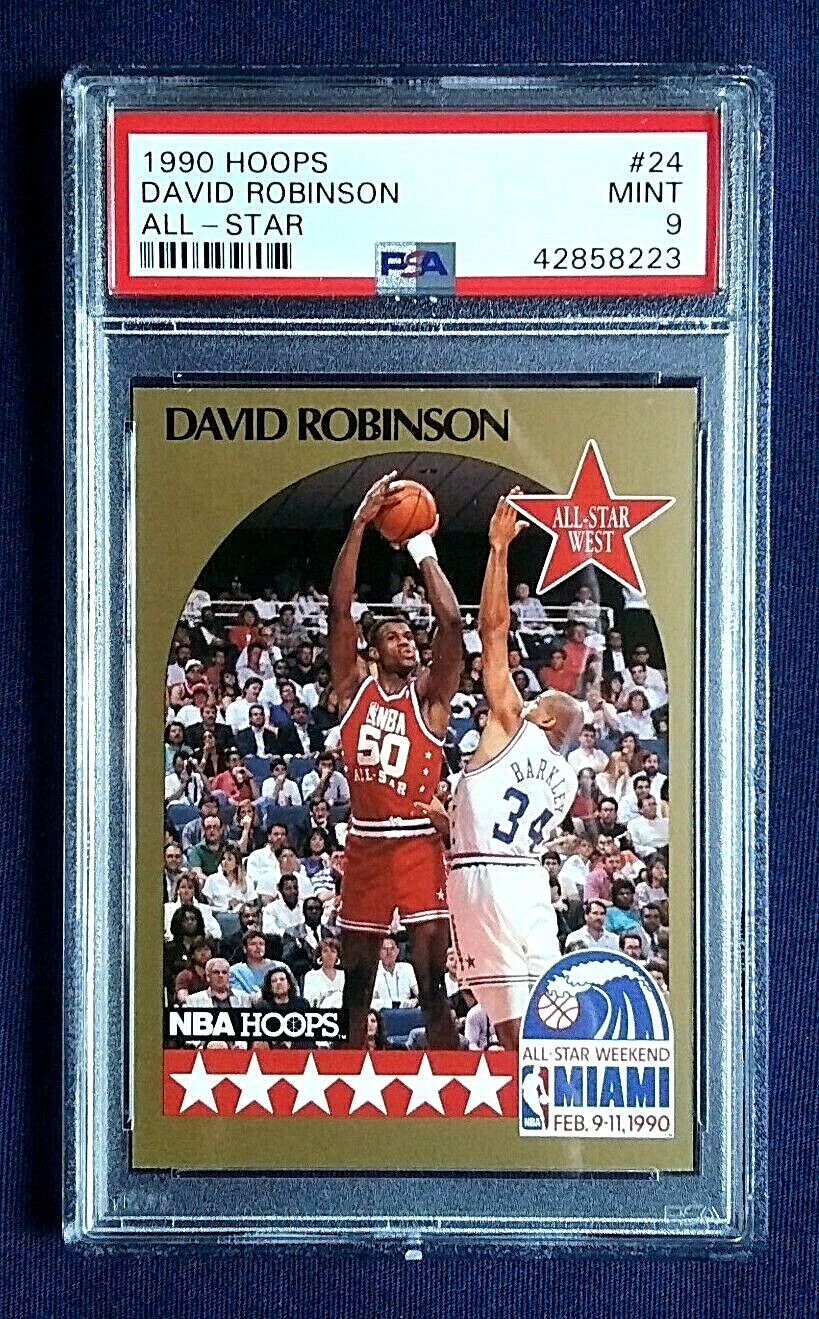 1990 NBA Hoops David Robinson West All~Star Card #24 ~ PSA Graded 9 Mint