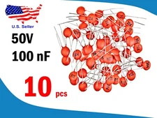 50V 104 100nF (10 pcs) 0.1uF Ceramic Disk Capacitors