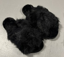Savage Womens CLF Fuzzy Slipper Caviar X Straps Comfort Flat Slip On Size S 6/7
