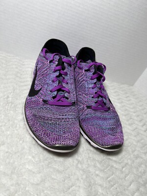 Nike Free TR Flyknit Purple Black Trail Running Shoes 718785