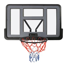 44" Basketball Backboard and Rim Shatterproof Polycarbonate Universal Mounting