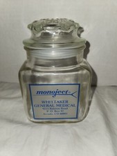 Anchor Hocking Clear Glass Jar, With Advertising, Starburst Lid, Made In USA