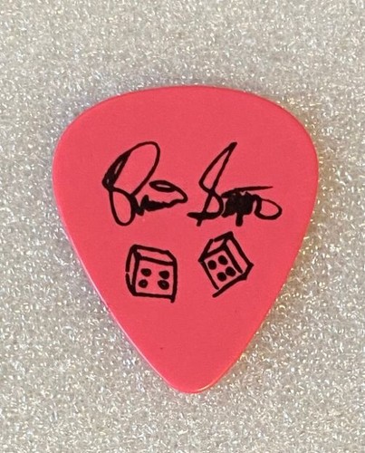 Brian Setzer Orchestra Signature Roll The Dice Pink With Black Guitar Pick 2011