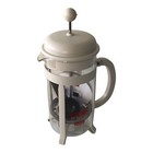 Bodum Caffettiera French Press Coffee Maker 4 Cup Off-White Stainless Steel