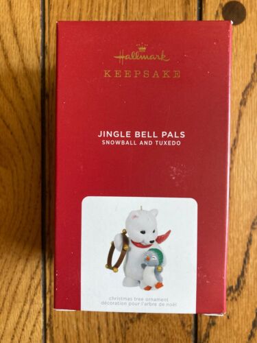 2021 Hallmark JINGLE BELL PALS 21st Snowball and Tuxedo Series Ornament 2.8" - Picture 1 of 5