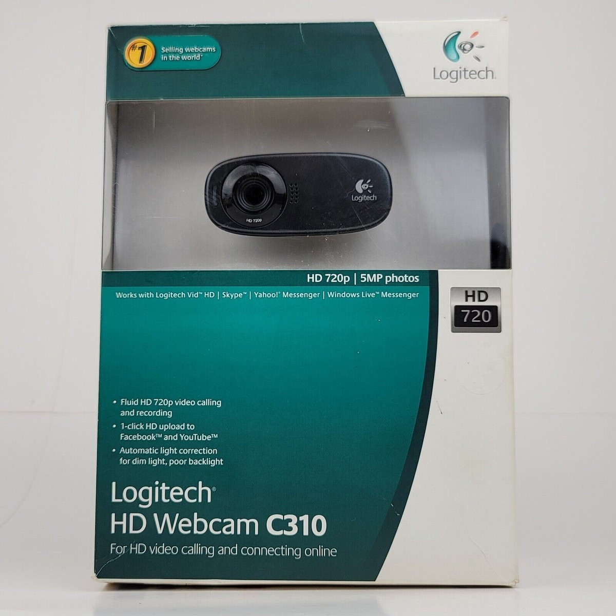 Logitech C310 HD Webcam - 720p Video Calling With Built-in Microphone
