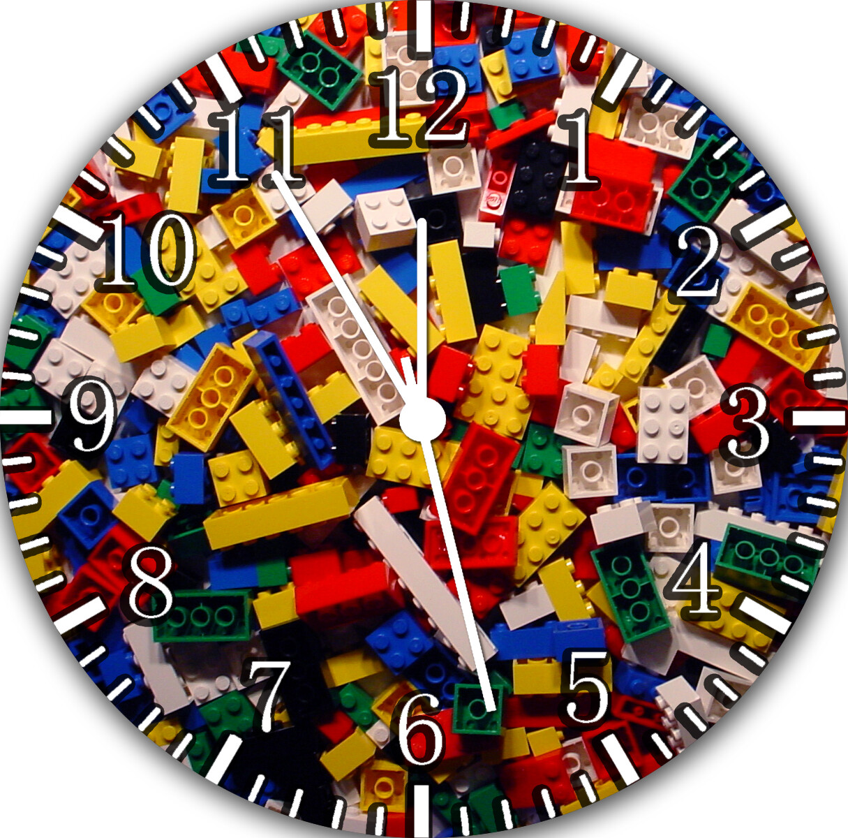 Lego Bricks Kids Room Wall Clock F22 Personalized option with adding name