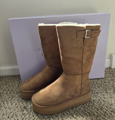 New Women's Madden Girl Eclipsed Boots Size 10 Medium Brown