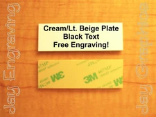 Engraved 1x3 Cream Tag Sign Plate | Custom Memory Family Pet Urn Ashes Trophy