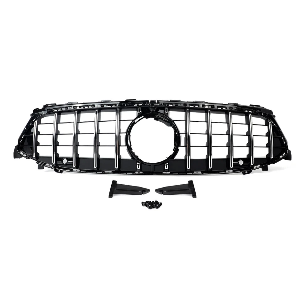 For 2024-2025 Mercedes-Benz CLA250 W118 C118 GT Front Bumper Grille Chrome+Black - Image 4 of 4