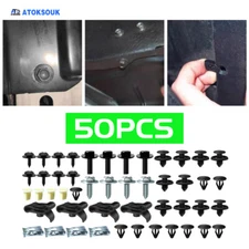 50Pcs For 350H Engine Splash Shield Fender Bumper Screw Clips Rivet Fastener