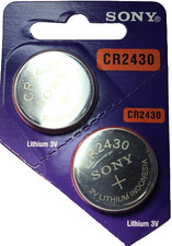 CR2430 SONY MURATA 2PK 3V LITHIUM GREAT EXP 2034 DL2430 ECR2430 FREE SHIPPING