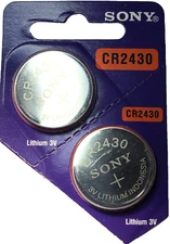 CR2430 SONY MURATA 2PK 3V LITHIUM (GREAT EXP 2034) DL2430 ECR2430 FREE SHIPPING