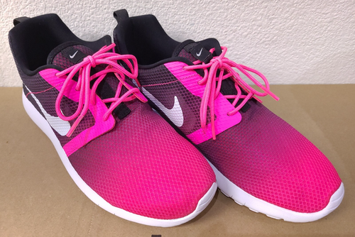 Mädchen Nike Roshe Run Flight Gewicht 7 Jahre pink/schwarz/weiß Turnschuhe Laufen Damen 8,5 - Bild 4 von 11
