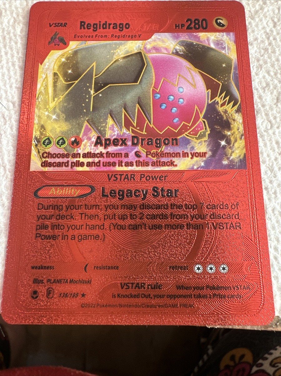regidrago vstar pokemon card price Pokémon 2021 Silver Tempest - Full Art Rainbow - Secret Rare - Single Listed cards may have imperfections. Regidrago VSTAR RRR 077/098 S12
