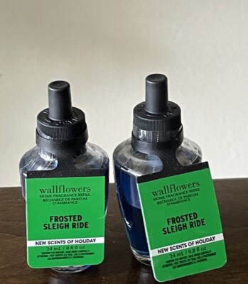 New Two White Barn Bath Body Works Frosted Sleigh Ride Wallflowers Refills