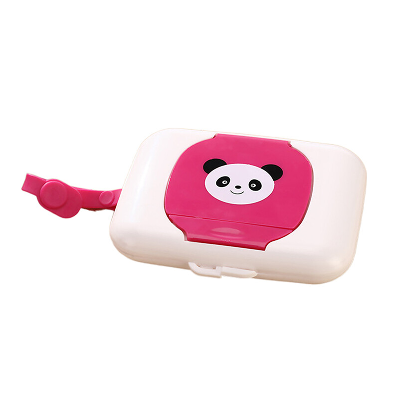 Baby Wipes Case Wet Wipe Box Dispenser For Stroller Portable Rope Lid