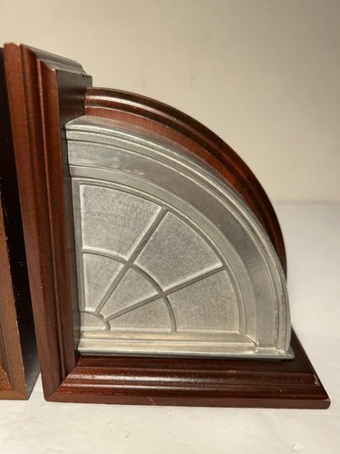 Kirk Stieff Pewter Monticello Palladian Architectural Bookends 6” Home Office - Picture 3 of 11