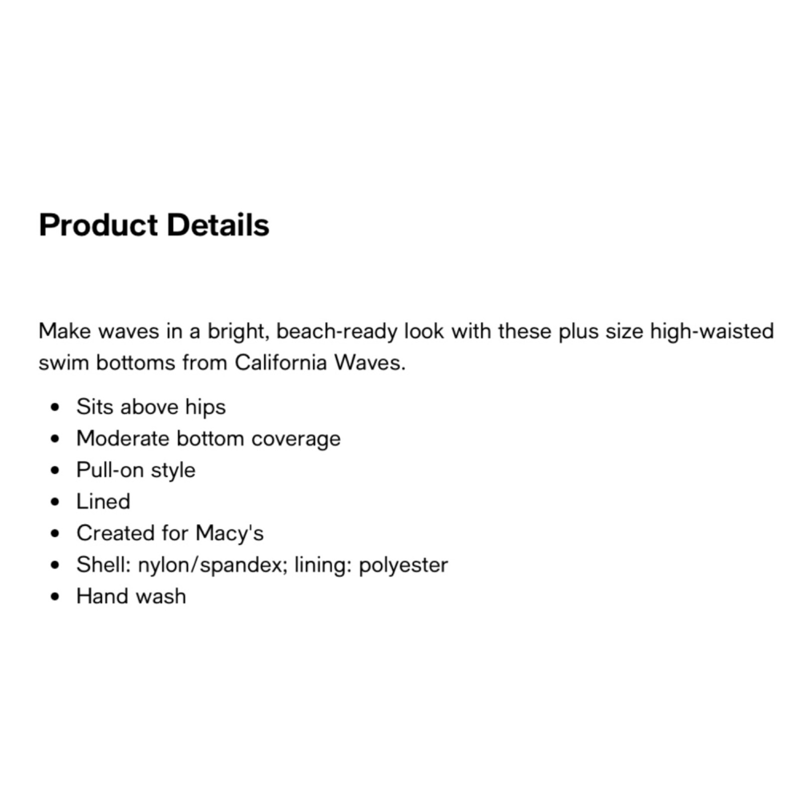 California Waves Womens Size 16/18 Gerber Daisy High Waist Bikini Bottoms NWT