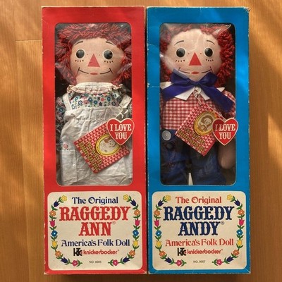 Plüschtier KTC Knickerbocker Das Original Raggedy Ann & Andy Hergestellt 1971 FS
