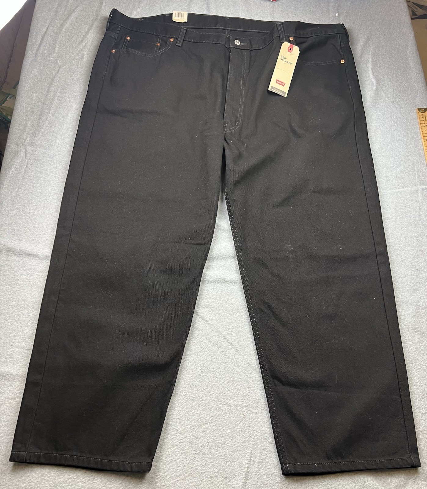 Levi's 550 Men’s Jeans Black Big and Tall Relaxed Fit W52 L29 NWT