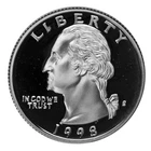 1998  S SILVER  PROOF QUARTER