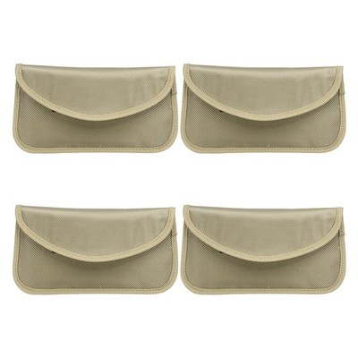 4 Stück Faraday Taschen, 6,5'' Anti-Signaltasche für Segelschlüssel, Khaki