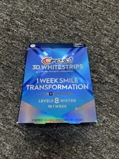 Crest 3D WhiteStrips 1 Week Smile Transform 8 Levels Whiter 28 Strips Exp: 2027