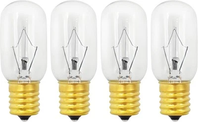 QYKAVM 4 Pack Microwave Bulb WB36X10003-40W 125V 4 Pcs Oven Bulb, Clear