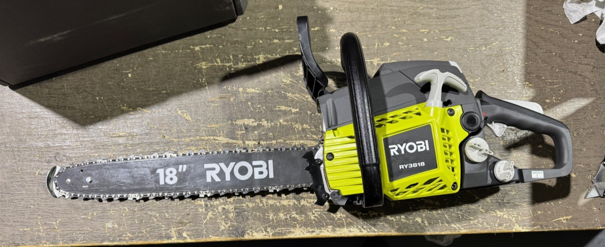 RYOBI 18 in. 38cc 2-Cycle Gas Powered Chainsaw RY3818 - Tested (RY