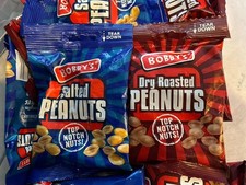 Bundle of 10 packs of Salted and Dry Roasted Peanuts - PAST BEST BEFORE