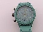 Vintage Nixon Chronograph Watch Blue Green Case & Dial 42-20 Chrono