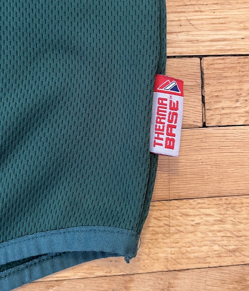 Minnesota Wild Vintage Majestic Therma Base Long Sleeve Pullover Mens XL Green - Image 4 of 4