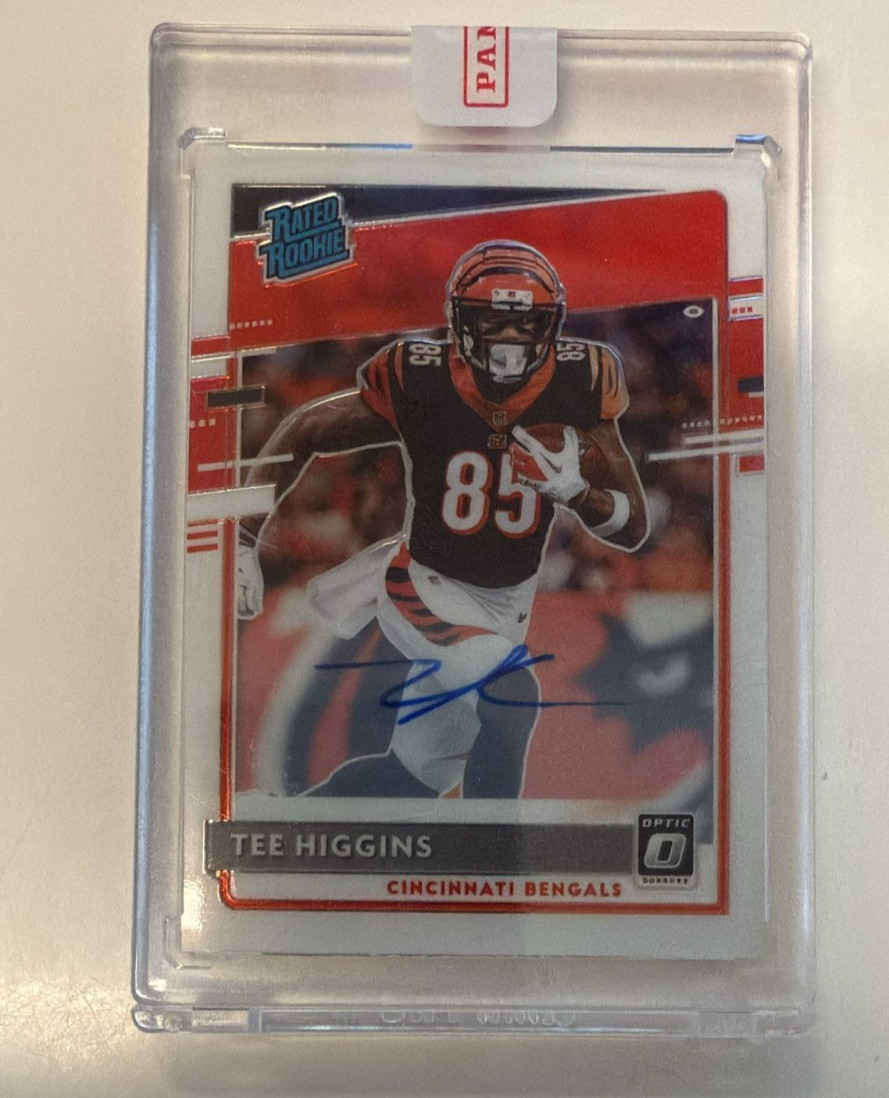 2020 Donruss Optic Tee Higgins Rated Rookie On Card Autograph Numbered 115/150