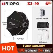US TRIOPO K3-90 Quick-Setup Octagon Softbox For Godox SmallRig Flash LED Light