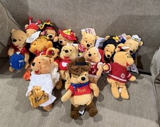 Lot of 13 Winnie The Pooh 8" Disney Store Mini Bean Bag Plush Beanie