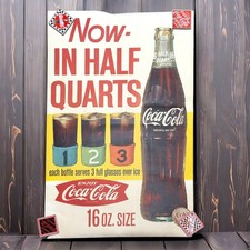 4ft Long 1950s Vintage Coca-Cola 16oz Adverti...