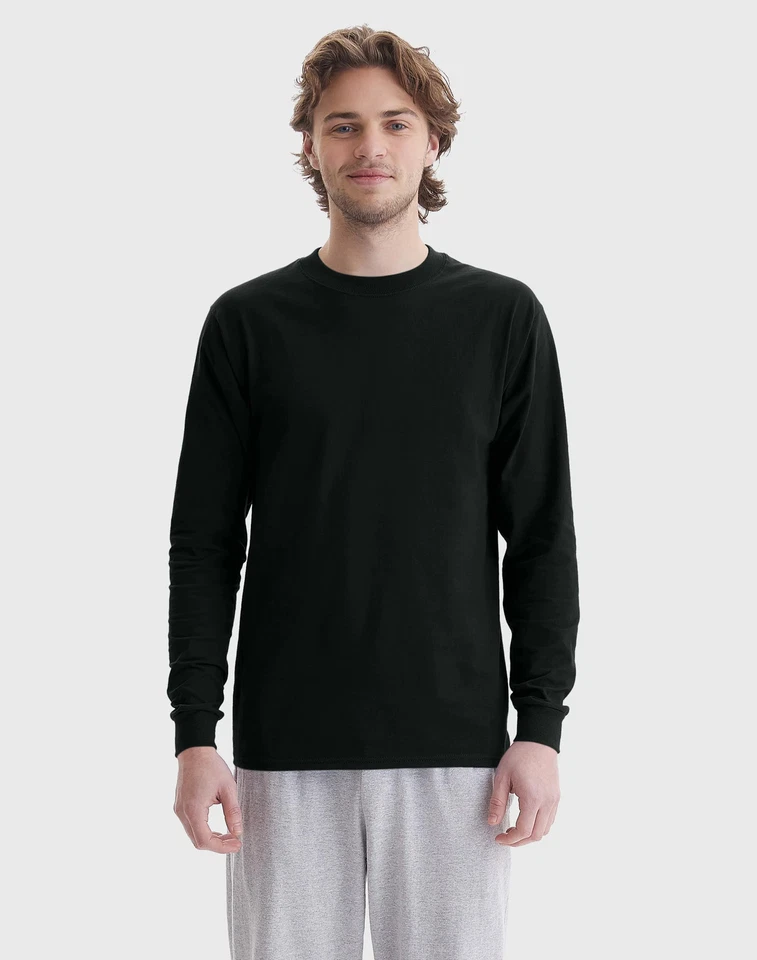 Hanes Beefy Men's Long Sleeve T-Shirt, Cotton