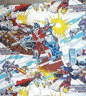Vintage 1986 Transformers Optimus Prime Sheet/Fabric
