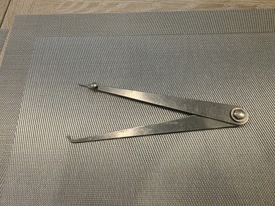 Vintage Lufkin Rule Co 8'' Firm Joint Hermaphrodite Caliper w/ Adjustable Point