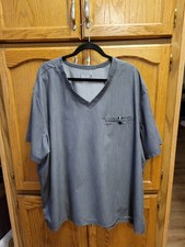Mens Gray Scrub Top By KOI Next Gen. Sz 3X. Excellent Conditn
