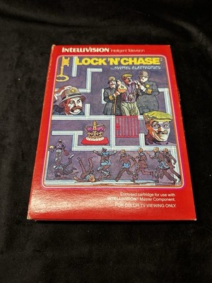 Intellivision LOCK N CHASE Game With Box Overlays Manual & Insert 1982 Complete