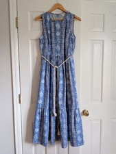 J Crew Tiered rope belt midi dress Size 8