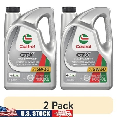 Full Synthetic 5W-30 Motor Oil Enhanced Wear Protection 10K Miles Sludge Defense