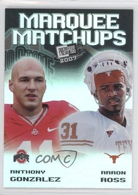 2007 Press Pass SE Marquee Matchups Anthony Gonzalez Aaron Ross Rookie RC 0j6
